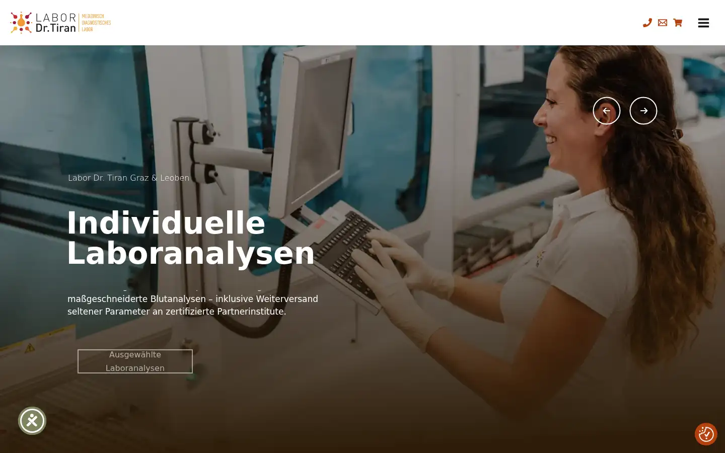 Screenshot of labor-tiran.at