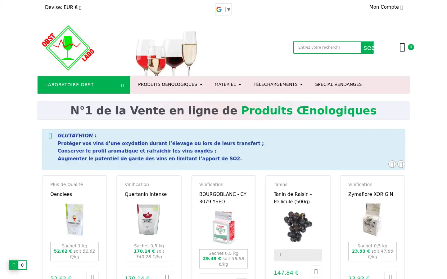 Screenshot of laboratoire-obst.com