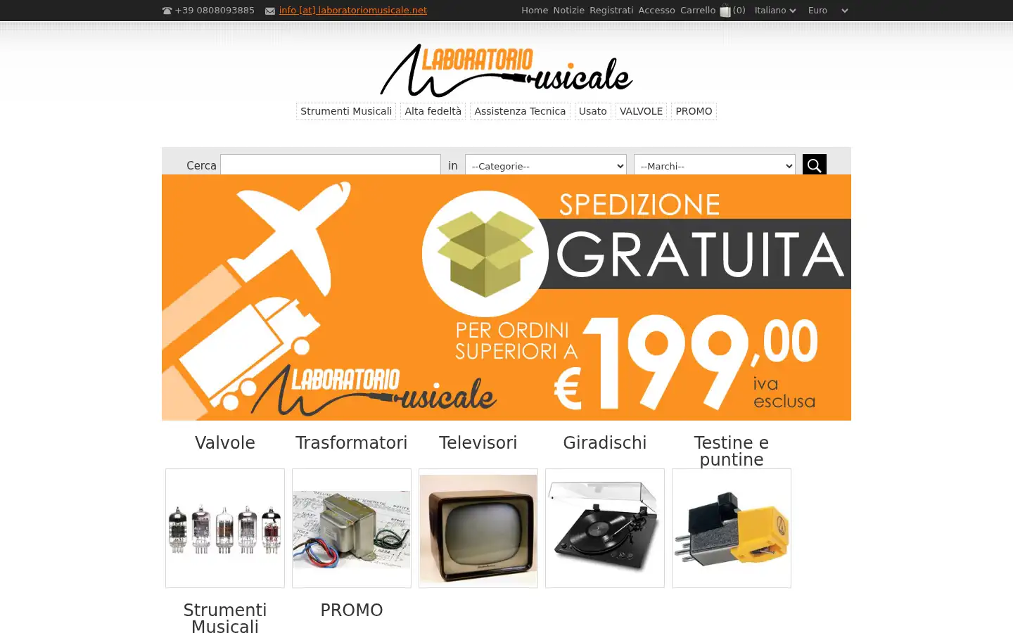 Screenshot of laboratoriomusicale.net