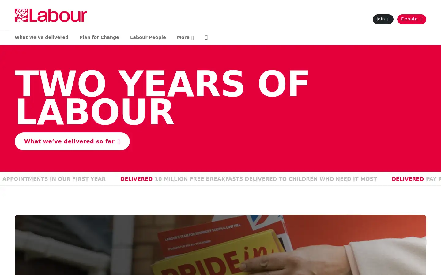 Screenshot of labour.org.uk