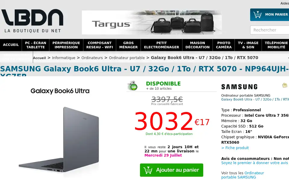 Screenshot of laboutiquedunet.com