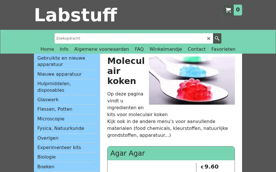 Screenshot of labstuff.nl
