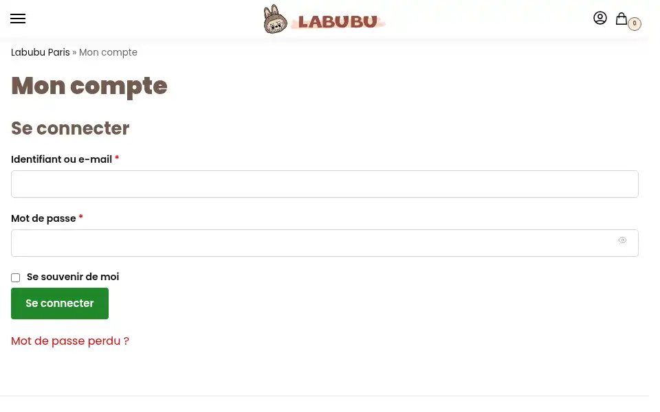 Screenshot of labubu-paris.fr
