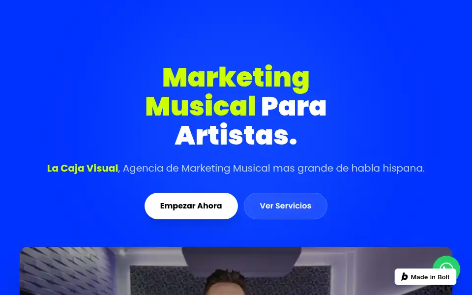 Screenshot of lacajavisual.com