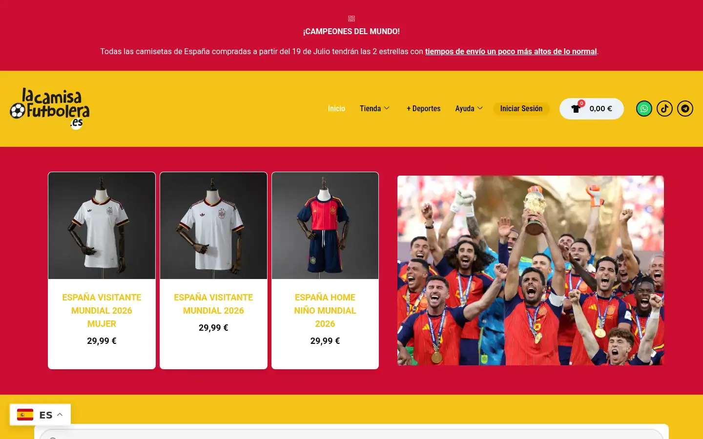 Screenshot of lacamisafutbolera.es
