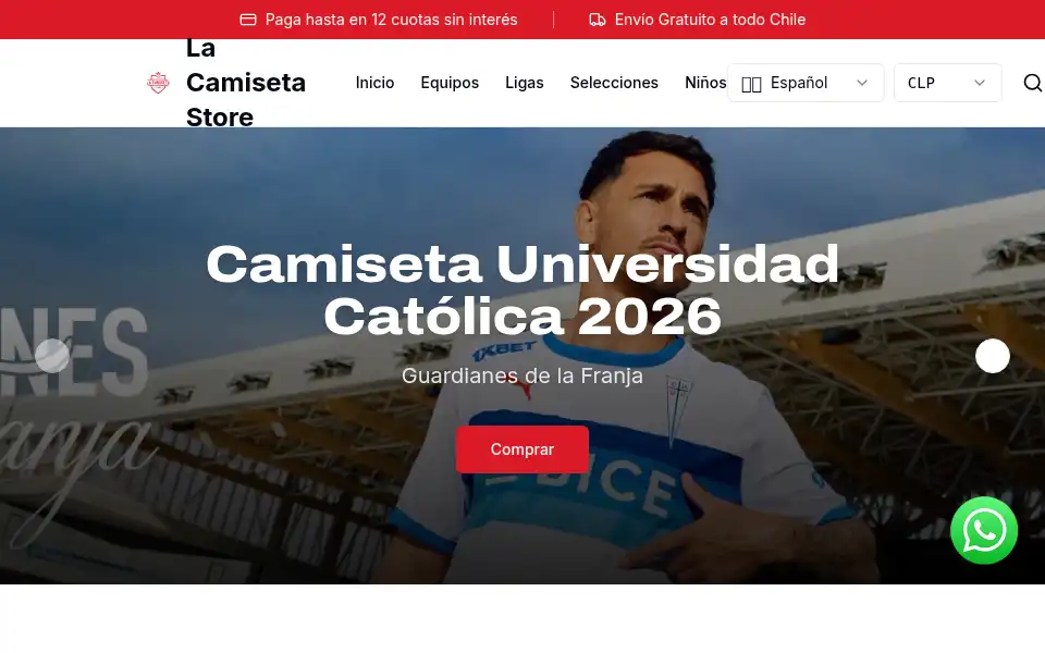 Screenshot of lacamiseta.store