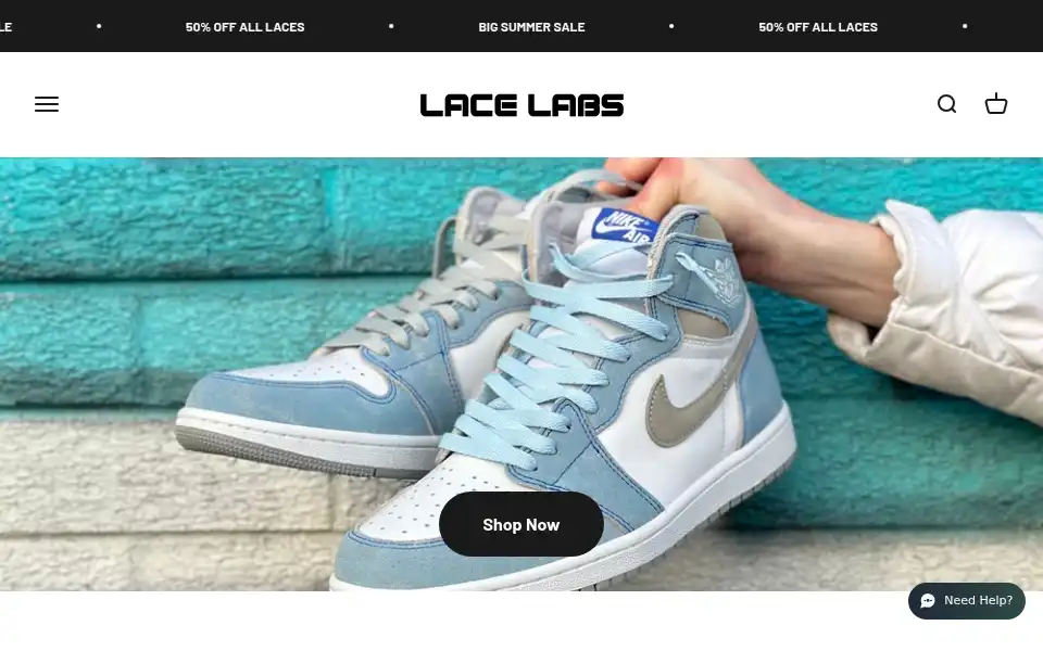 Screenshot of lacelabs.co.uk
