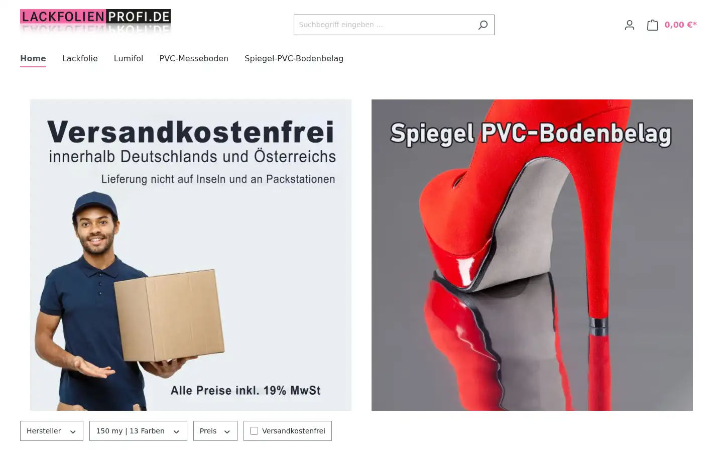 Screenshot of lackfolienprofi.de