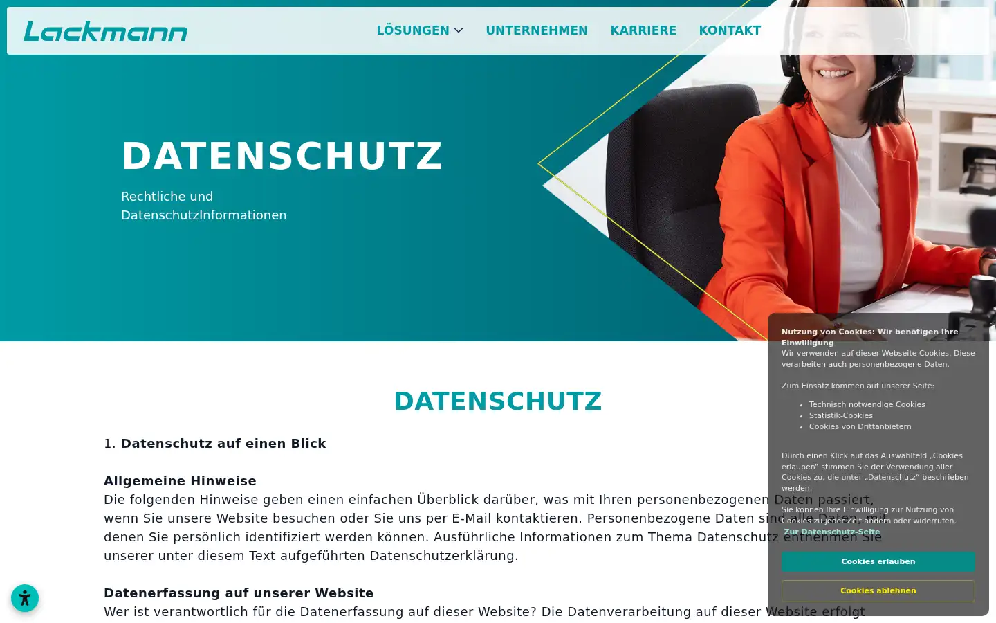 Screenshot of lackmann.de