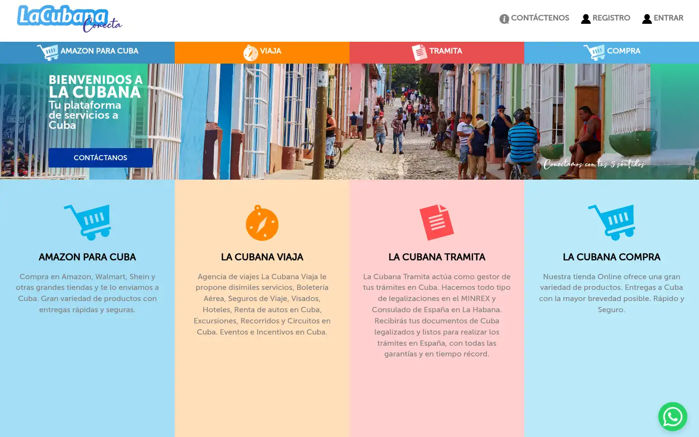 Screenshot of lacubanaconecta.com