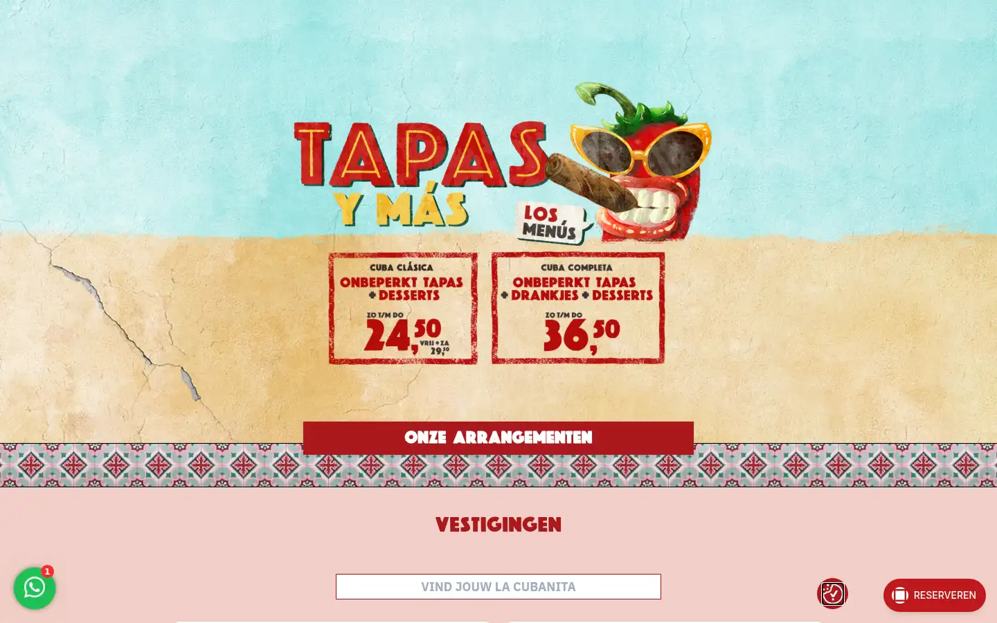 Screenshot of lacubanita.nl