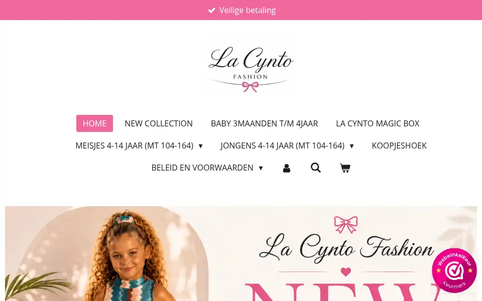 Screenshot of lacyntofashion.nl