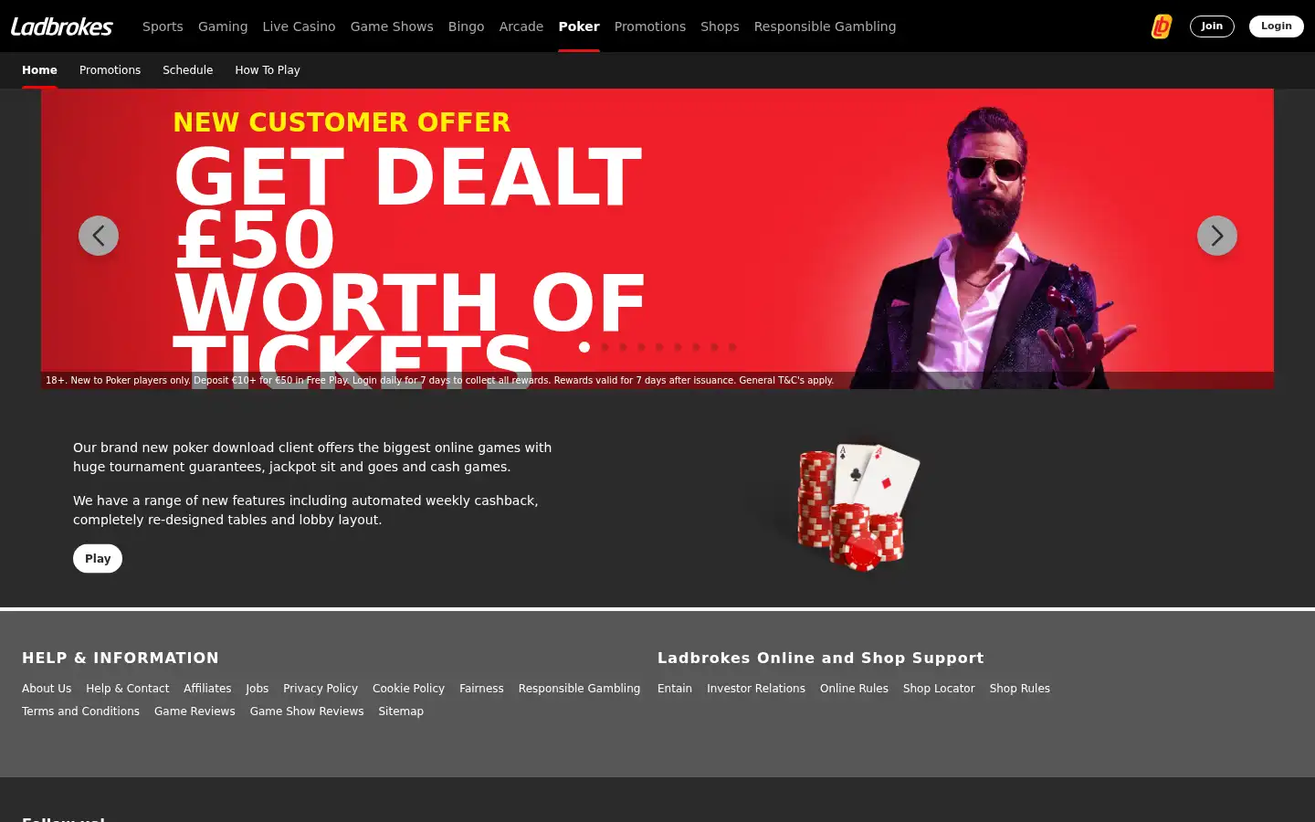 Screenshot of ladbrokes.co.uk