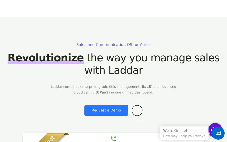 Screenshot of laddar.africa