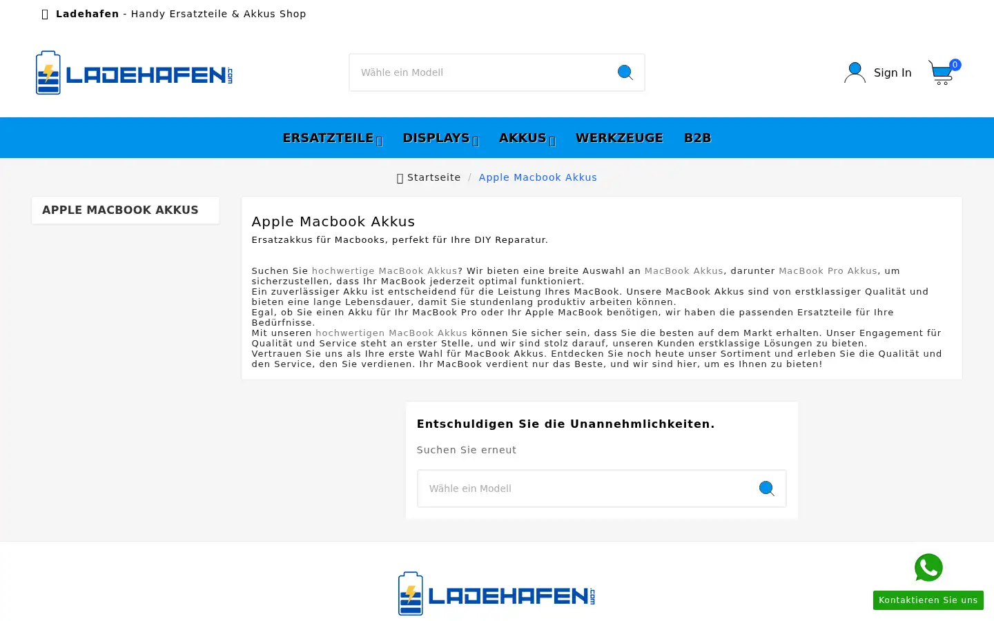 Screenshot of ladehafen.com