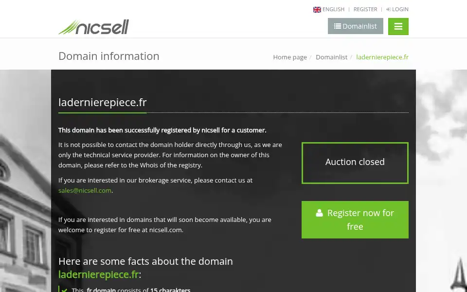 Screenshot of ladernierepiece.fr