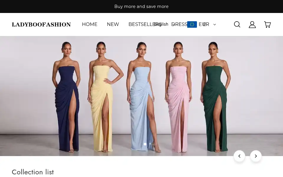 Screenshot of ladyboofashion.com