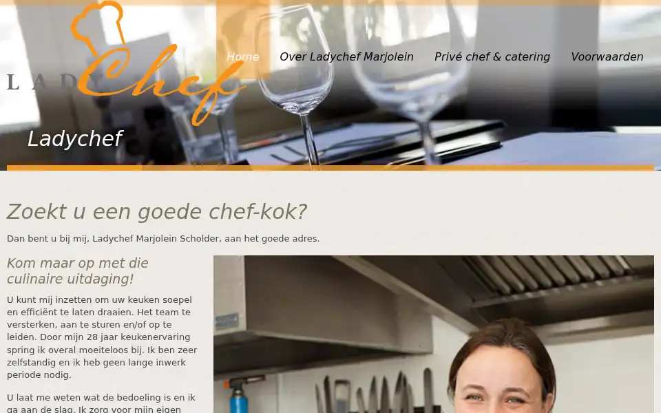 Screenshot of ladychef.nl