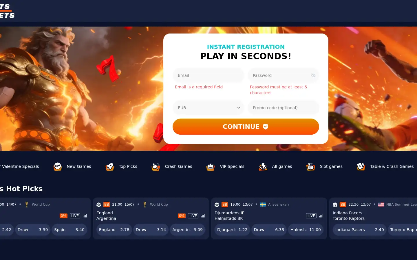 Screenshot of ladylindacasino.com