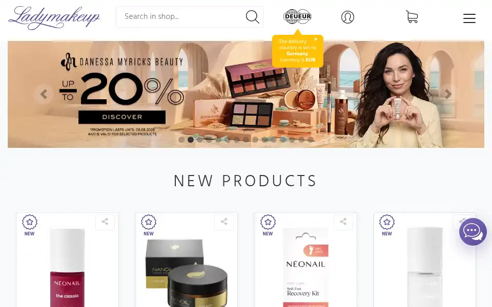Screenshot of ladymakeup.com