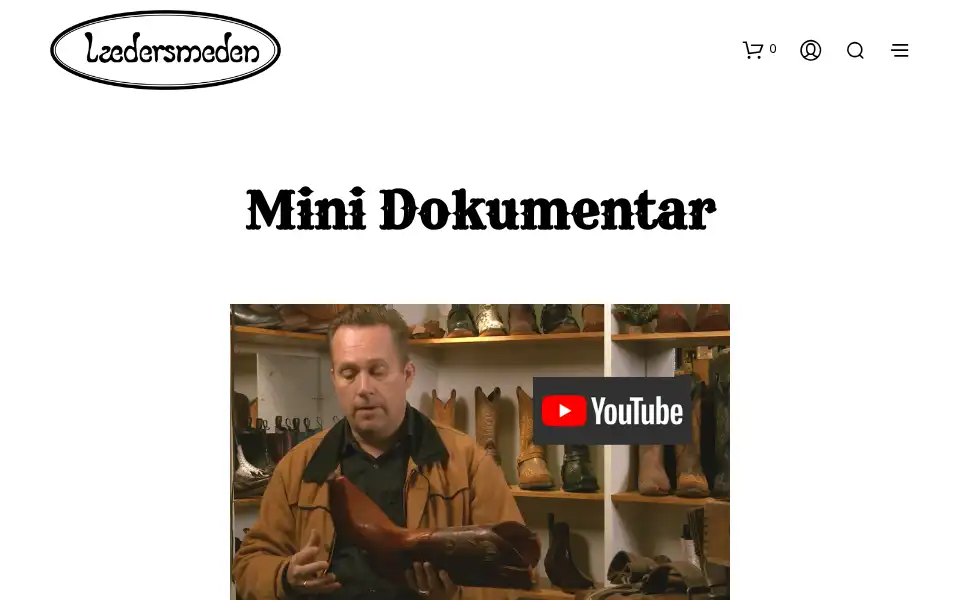 Screenshot of laedersmeden.dk