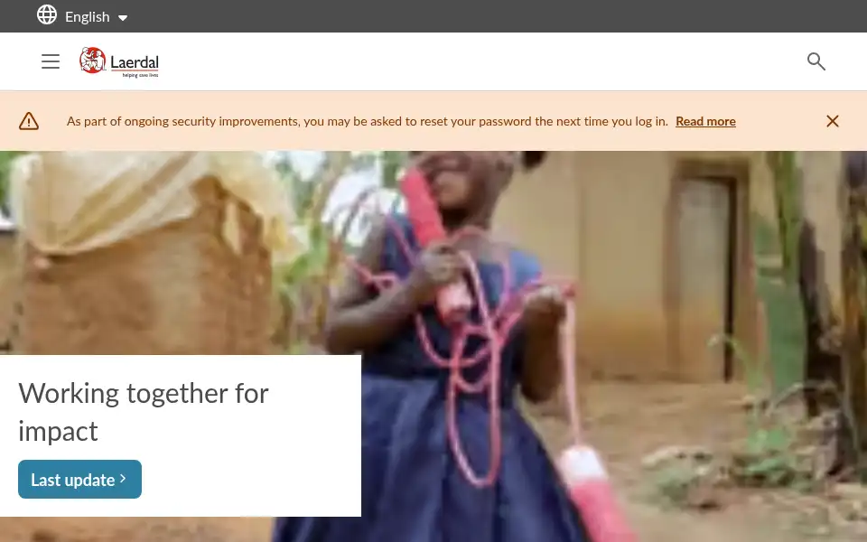 Screenshot of laerdal.com