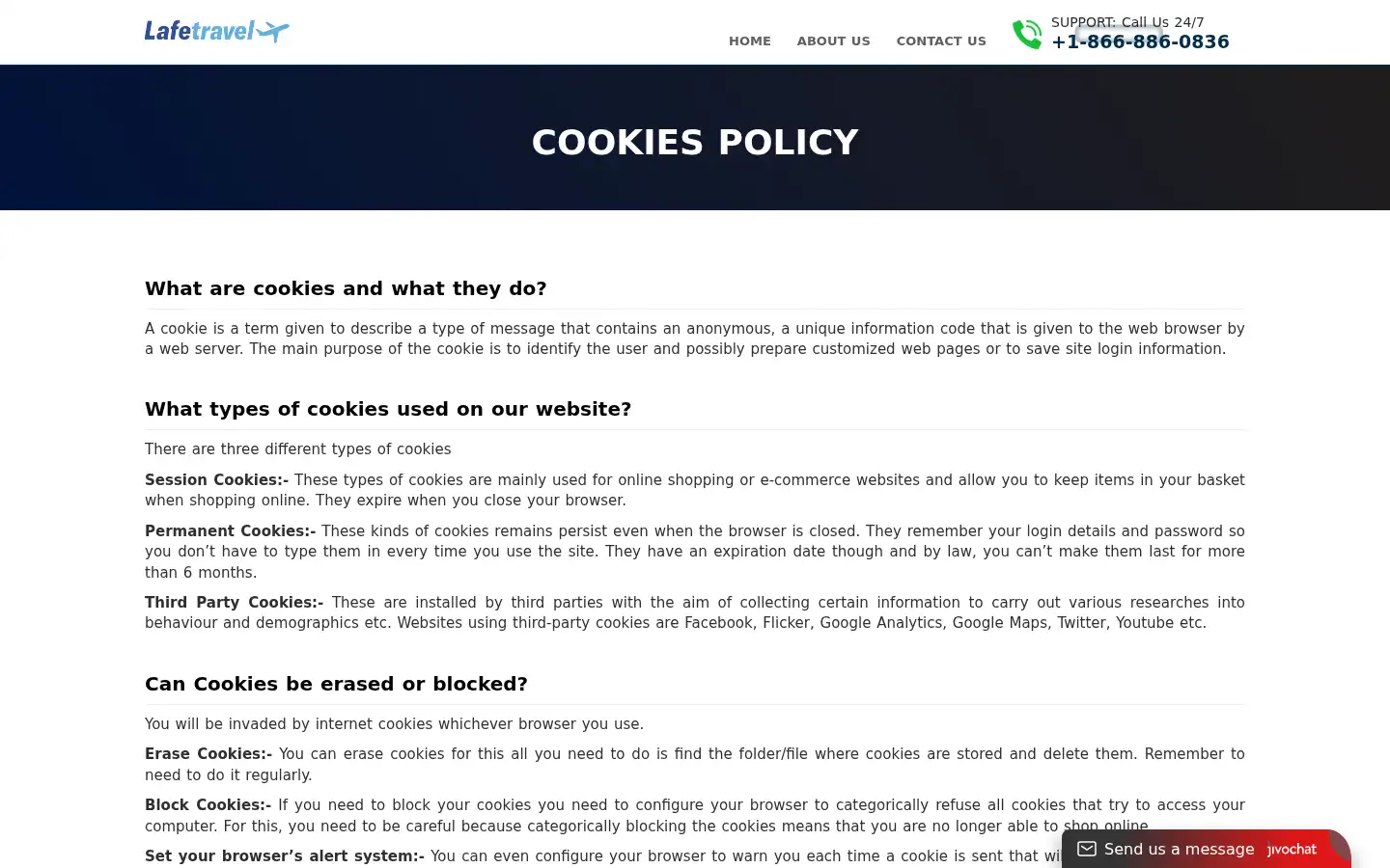 Screenshot of lafetravel.com