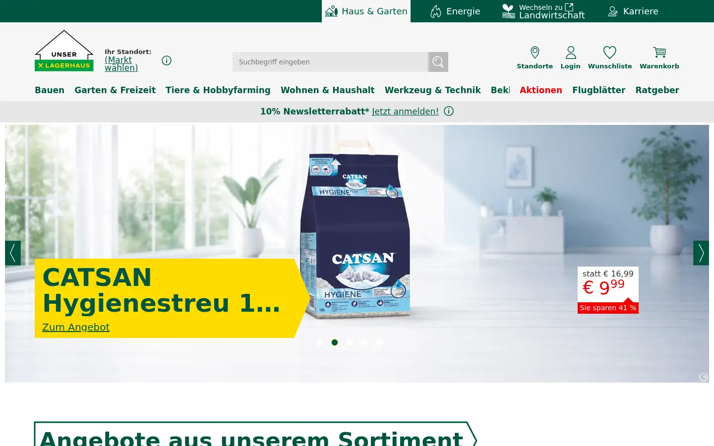 Screenshot of lagerhaus.at