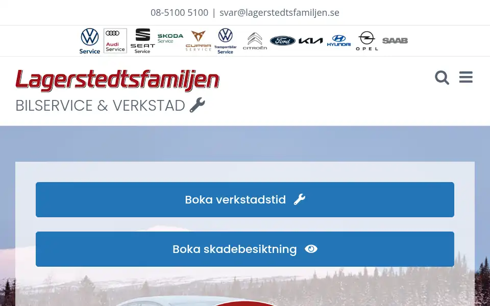 Screenshot of lagerstedtsfamiljen.se