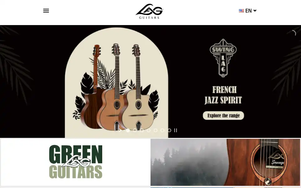 Screenshot of lagguitars.com