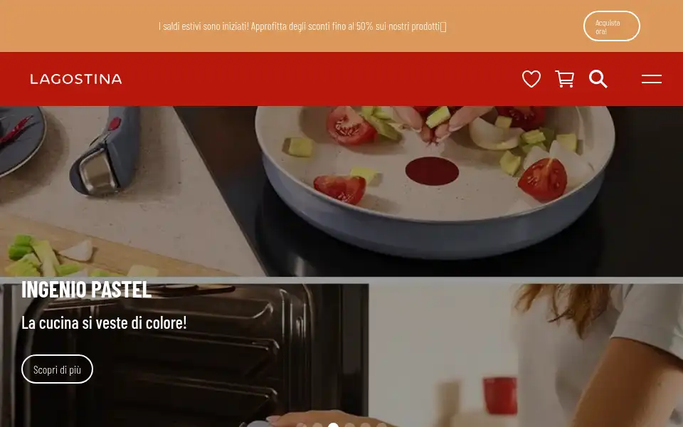 Screenshot of lagostina.it
