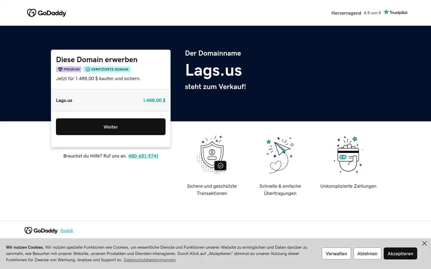 Screenshot of lags.us