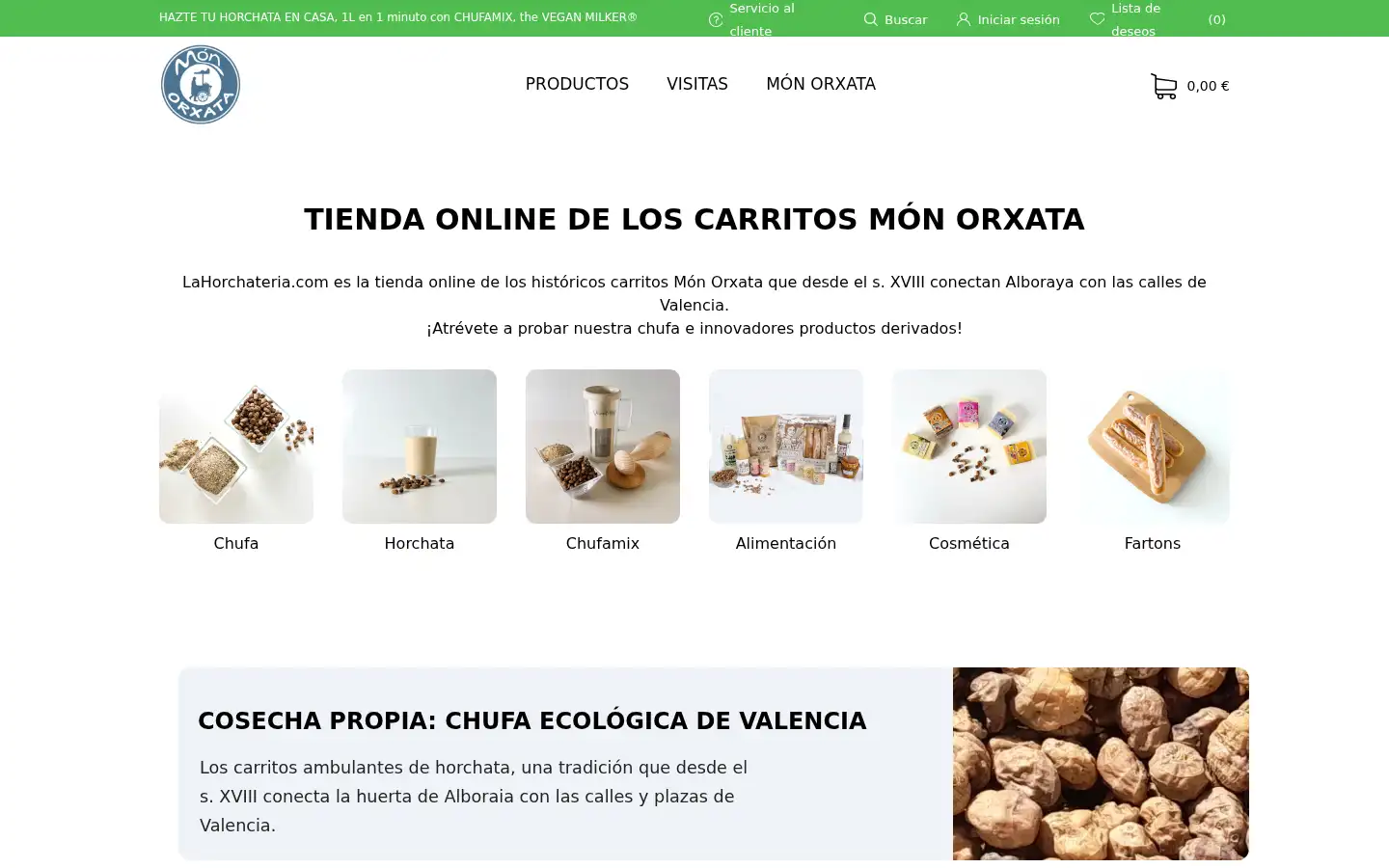 Screenshot of lahorchateria.com