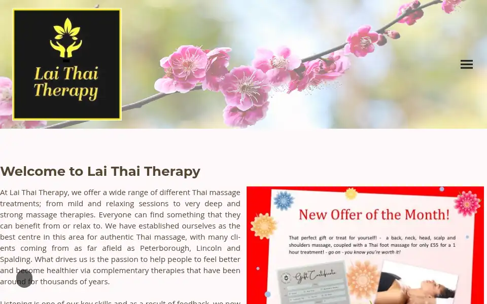 Screenshot of laithaitherapy.co.uk