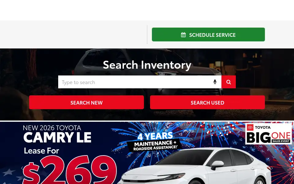 Screenshot of lakelandtoyota.com