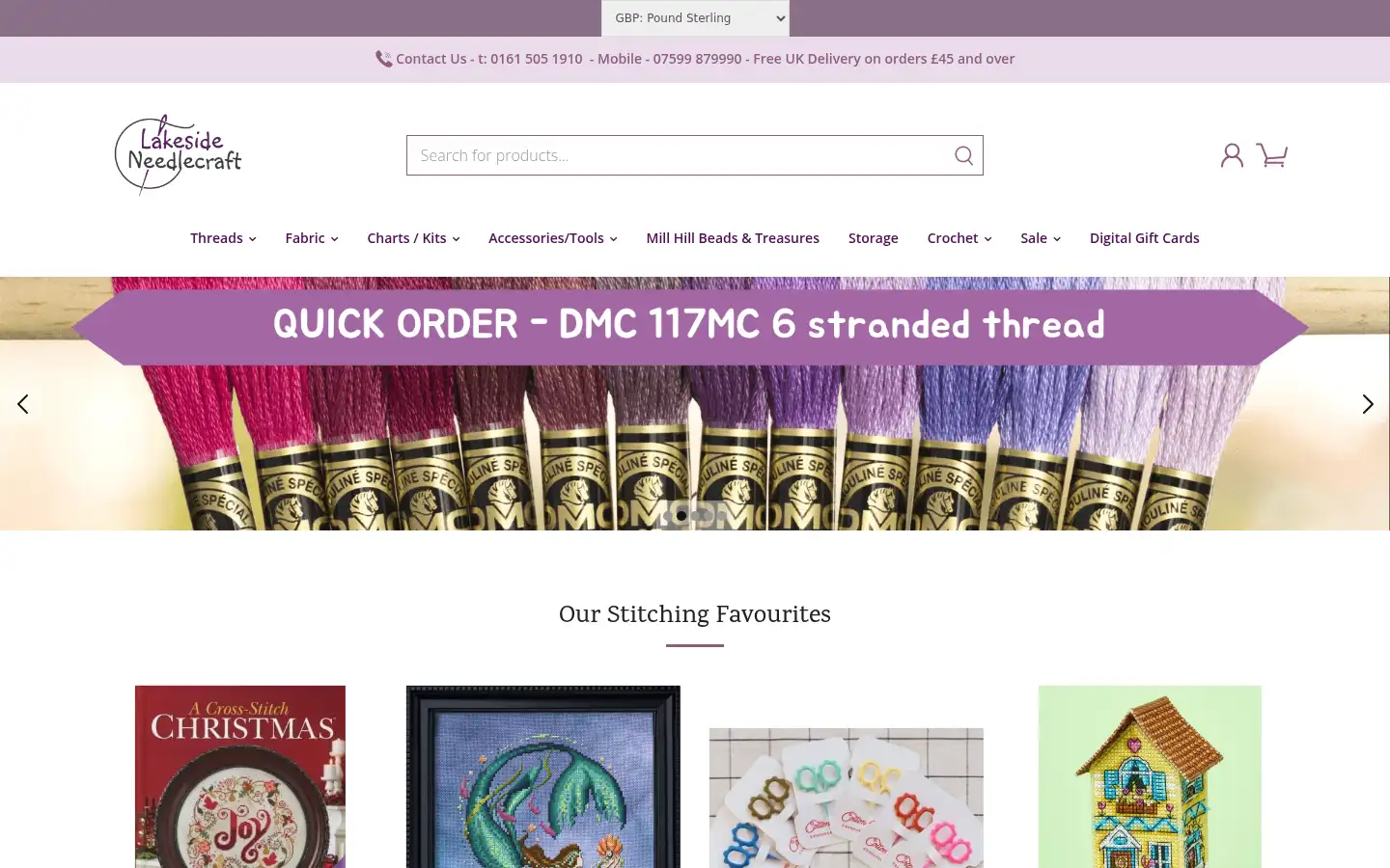 Screenshot of lakesideneedlecraft.co.uk