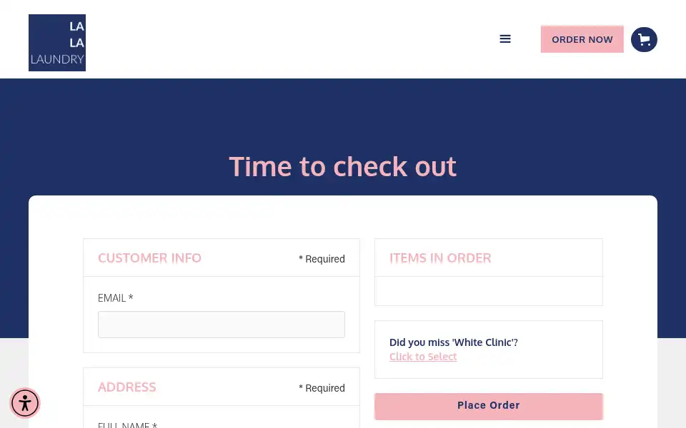 Screenshot of lalalaundryny.com