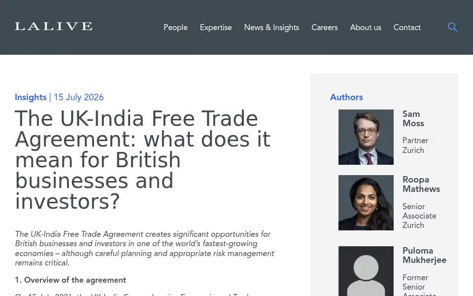 Screenshot of lalive.law