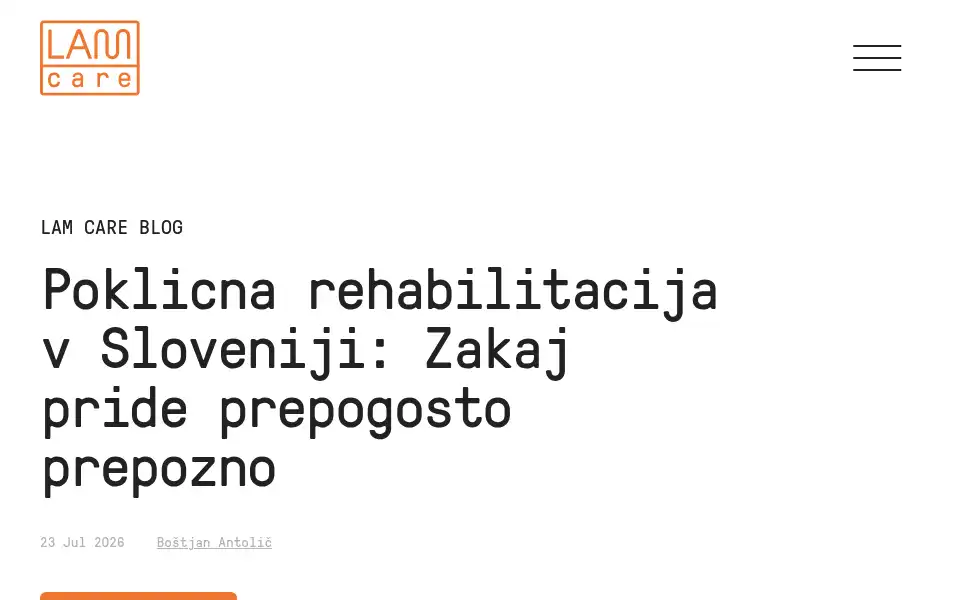 Screenshot of lam.care