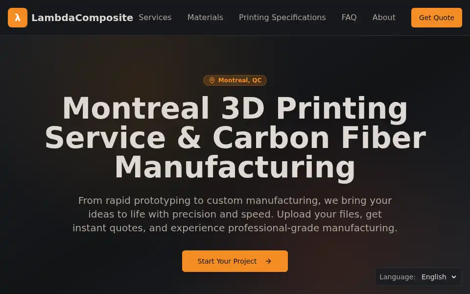 Screenshot of lambdacomposite.ca