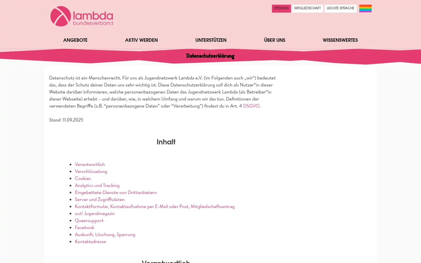Screenshot of lambdaspace.de