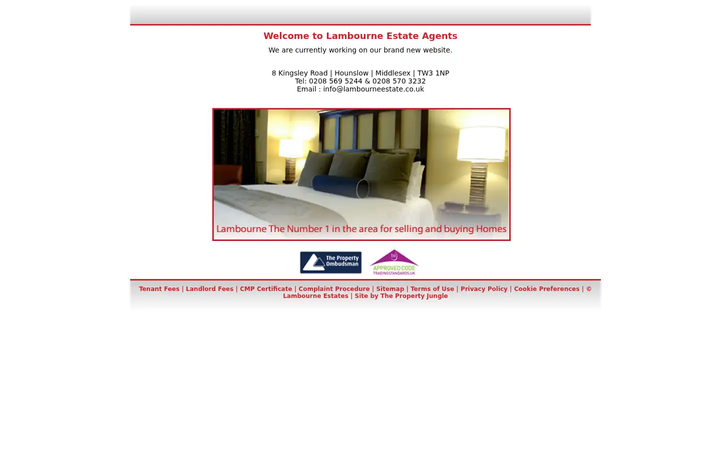 Screenshot of lambourneestate.co.uk