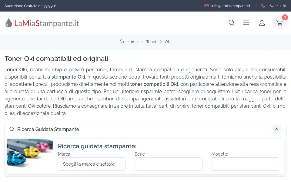 Screenshot of lamiastampante.it