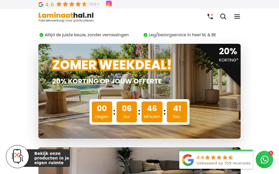 Screenshot of laminaathal.nl