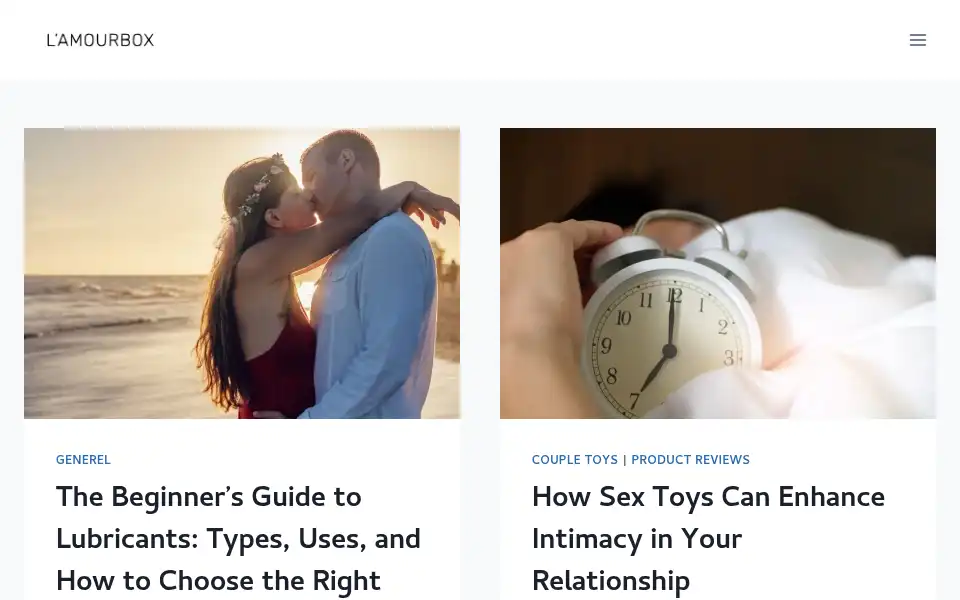 Screenshot of lamourbox.no