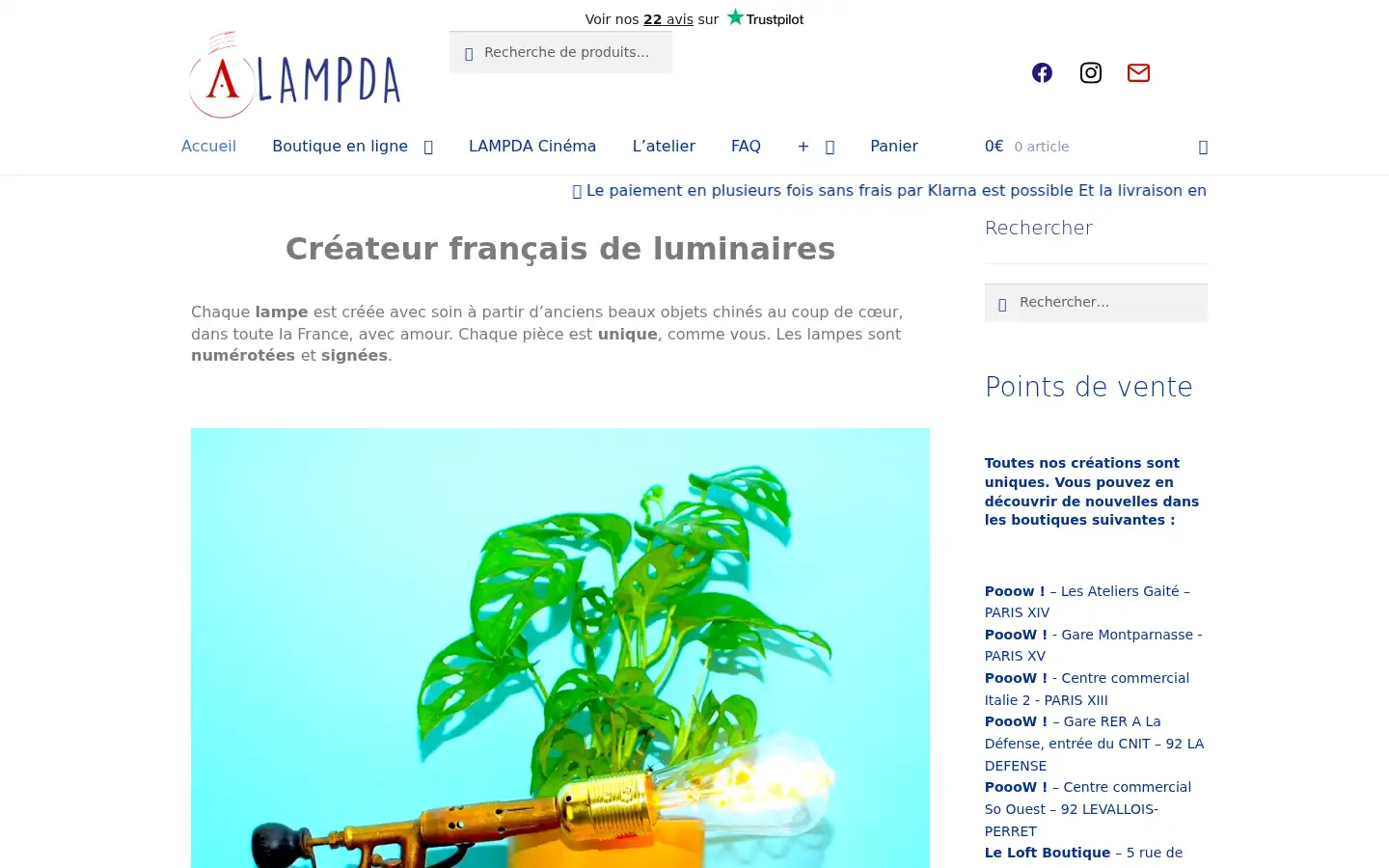 Screenshot of lampda.fr