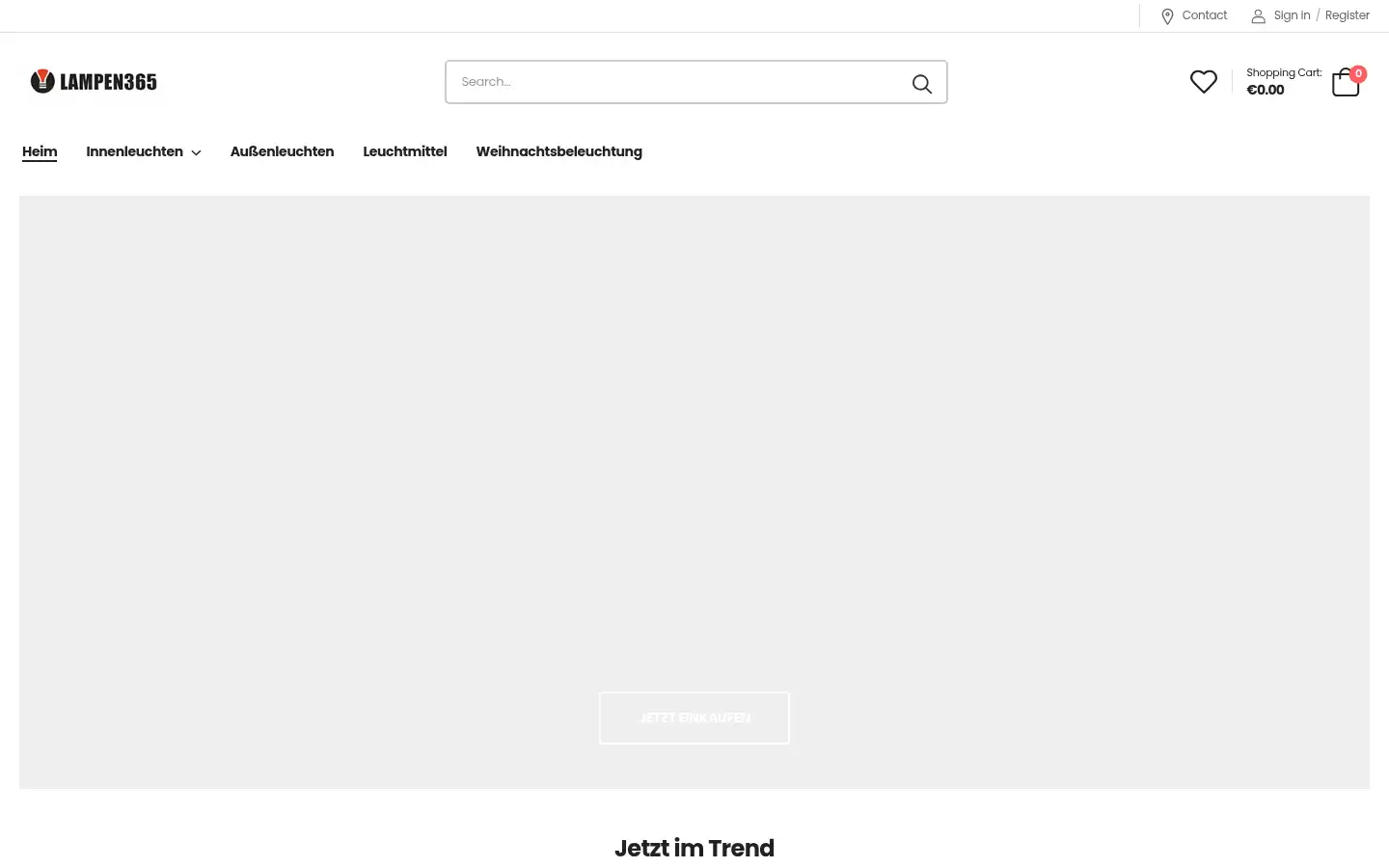 Screenshot of lampen365.com
