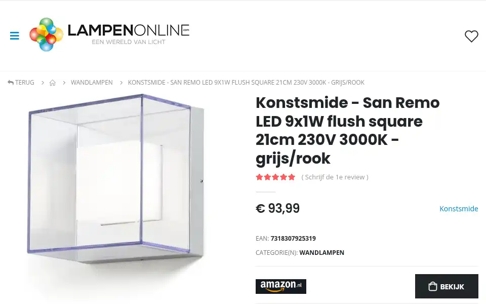 Screenshot of lampenonline.com