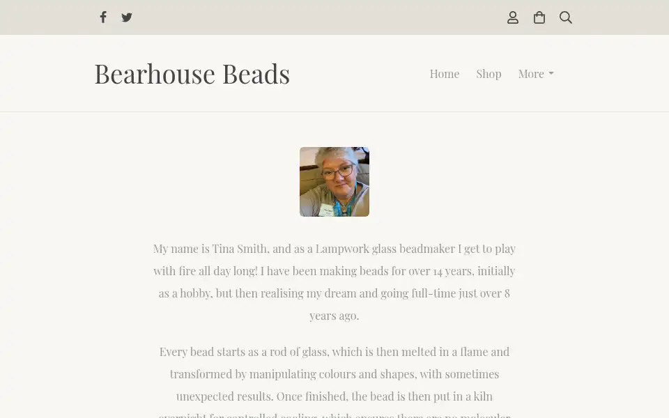 Screenshot of lampworkbeads.uk