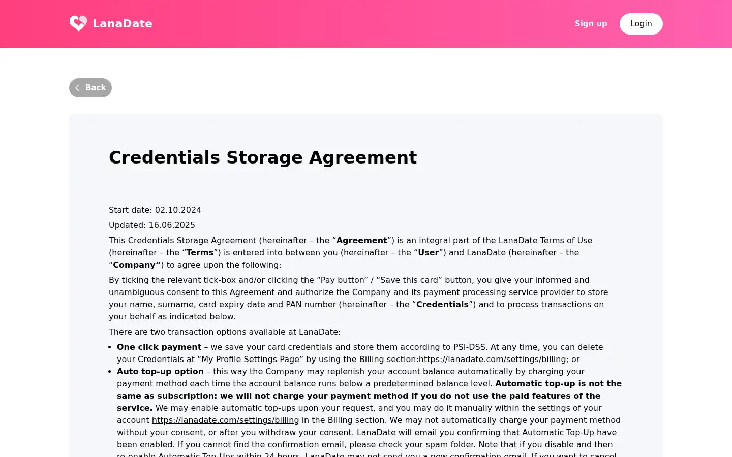 Screenshot of lanadate.com